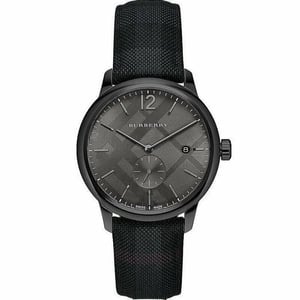 Burberry BU10010 Geruit Gestempeld Rond Wijzerplaat 40mm Herenhorloge