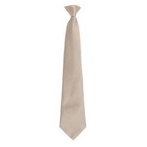 Premier Herenmode "Kleuren" Work Clip On Tie (Khaki)