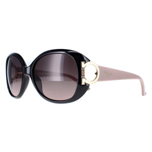 Salvatore Ferragamo SF668 001 zwart taupe bruin gradiÃ«nt zonnebril