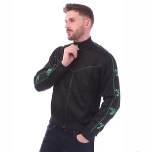 Off White Face Band Slim Track Top voor heren in zwart