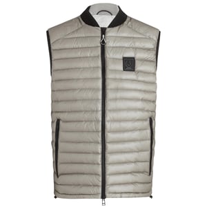 Belstaff Airframe beige glanzende gilet met donsvulling