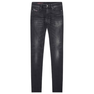 Diesel Sleenker vernietigde versterkte denim zwarte skinny jeans