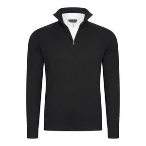 Cappuccino Italia Trui Mock Zip Pullover Zwart