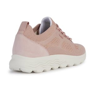 Geox D Spherica A Leren Dames Lichtroze Trainers