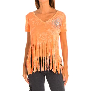 Dames sport T-shirt met korte mouwen en V-hals Z1T00401
