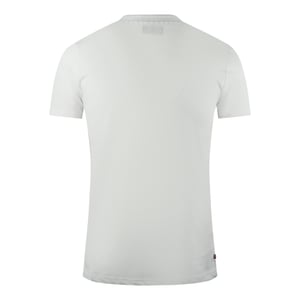 Aquascutum Large Bold London Aldis Brand Logo White T-Shirt