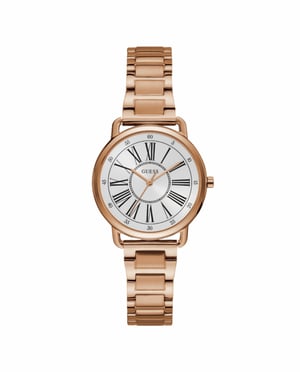 Guess Dameshorloge Kwarts Roze Goud