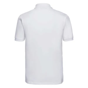 Russell Heren Klassiek Piqué Katoenen Polo Shirt (Wit)