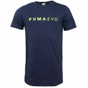 Puma Evo Long Line dryCELL Korte Mouw Marineblauw Heren T-shirt 572452 06 DD21