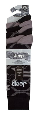 Heren Bamboe Dress Sokken | Jeep | 5-Pack Ademend Vrijetijdssokken voor Elke Dag - Zwart / Charcoal