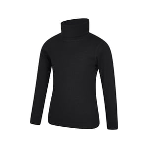 Mountain Warehouse Kinder-/kids Talus Roll Neck Top met lange mouwen (Zwart)