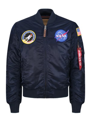 Alpha Industries Heren MA-1 VF NASA Bomberjack in Donkerblauw