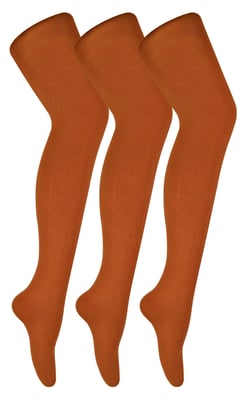 3 paar dames gekleurde ondoorzichtige 80 denier panty's - Pottenbakkersklei