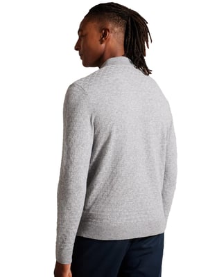 Ted Baker gebreid heren poloshirt met lange mouwen - Morar
