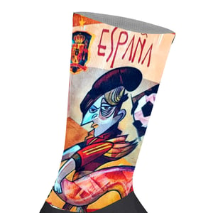 Lange uniseks sokken met elastische print