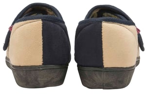 Dunlop - Dames Verstelbare Brede Pasvorm Geheugenfoam Bloemige Klittenbandslippers voor Oudere Vrouwen