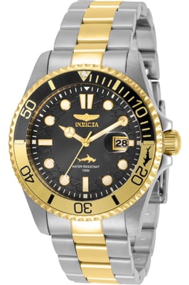 Invicta Pro Diver 30944 Heren Horloge - Quartz Uurwerk - Roestvrij Staal met zwarte Wijzerplaat - 43mm