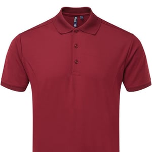 Premier Heren Coolchecker Poloshirt (Bourgondië)