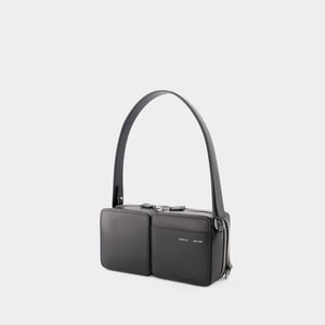 Hobo stapeltas - Kara - Leer - Zwart