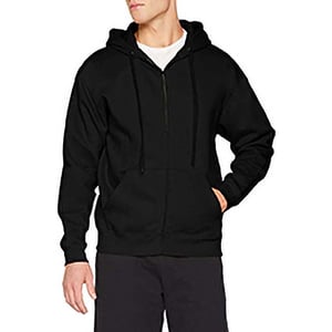 Fruit Of The Loom Heren Premium 70/30 Hooded Zip-Up Sweatshirt / Hoodie (Zwart)