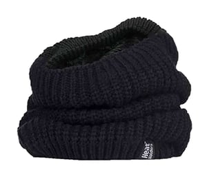 Dames Winter Fleece Gevoerde Thermische Nekwarmer - Zwart