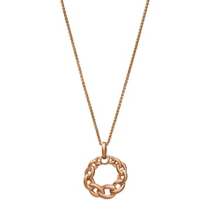 Orphelia 'Estelle' Dames 925 Sterling Zilveren Set: Ketting-Hanger + Oorbellen - Roze SET-7516/RG