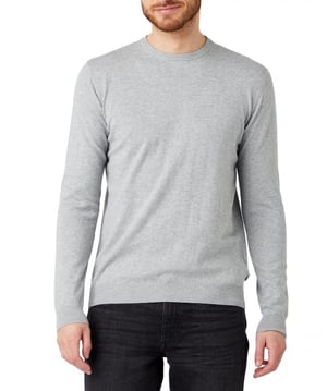 Wrangler - gebreide crew middengrijs mel