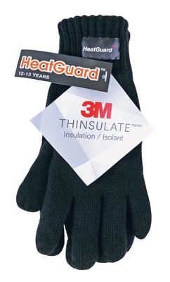 Dunsulate 3m 40 gram thermo winterhandschoenen voor kinderen - Zwart
