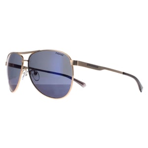 Polaroid Aviator Heren Goud Blauw Spiegel Gepolariseerd PLD 2160/G/S/X