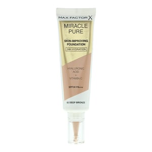 Max Factor Miracle Pure Skin Improving 24U Hydratatie Foundation 30ml - 82 Diep Brons
