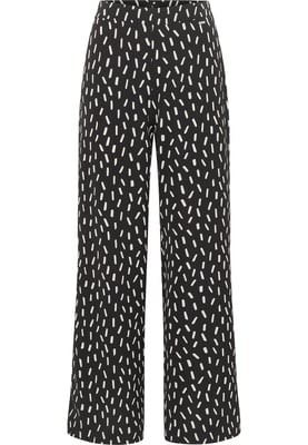 Dreimaster Stof broek Dames zwart en wit