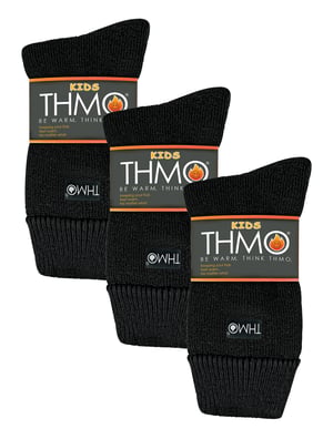 THMO - 3 paar thermo kindersokken - Zwart