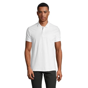 SOLS Heren Portland Poloshirt (Wit/Grijs)