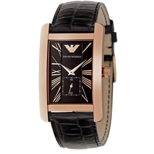 Emporio Armani AR0168 Rechthoekig Roségoud Herenhorloge