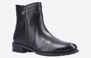 Hush Puppies Scarlett Leren Zwarte Damesschoenen