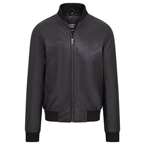Heren zacht leer MA-1 Varsity bomberjack