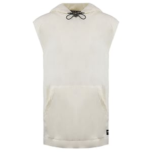 Supra Logo Mouwloze Pullover Crème Heren Katoenen Hoodie 102171 036