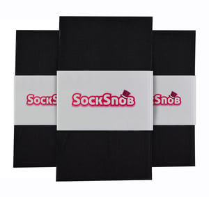 Sock Snob - Womens Seamed Panty's 3 Pack 40 Denier - Zwart / Zwart