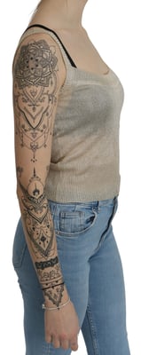 BYBLOS Beige Mouwloze Tankdoorzichtige Top