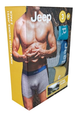 JEEP - 3 Pairs Heren Katoenrijke Mix Dagelijkse Fitted Boxershorts