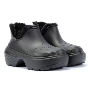 Crocs Stomp Gevoerd Kort Dames Laarzen Zwart