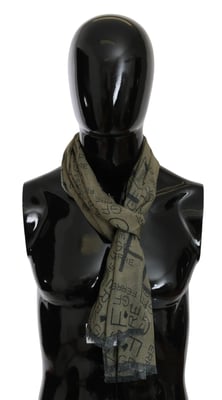 GF Ferre Vrouwen Groen Wol Viscose Foulard Gedessineerde Merk Sjaal
