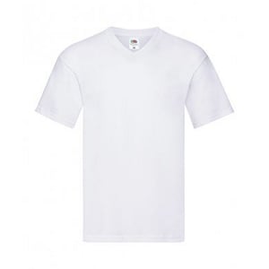 Fruit Of The Loom Heren Originele V-hals T-shirt (Wit)