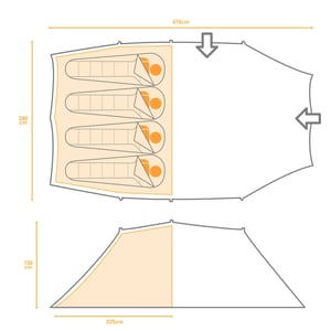 Regatta Vester 4 Man Tent (Groen)