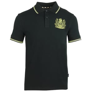 Aquascutum Aldis geel Crest zwart poloshirt