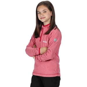 Girl's Regatta Junior Loco Half Zip Fleece in Pink
