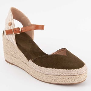 Montevita Espadrilles Met Sleehak Esparteo2 Groen