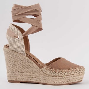 Montevita Espadrilles Met Sleehak Esparteo3 Bruin