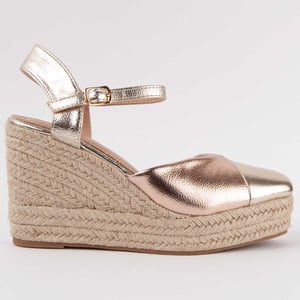 Montevita Espadrilles Met Sleehak Esparteo6 Goud