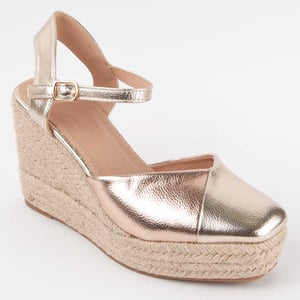 Montevita Espadrilles Met Sleehak Esparteo6 Goud